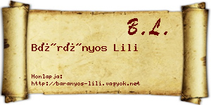 Bárányos Lili névjegykártya